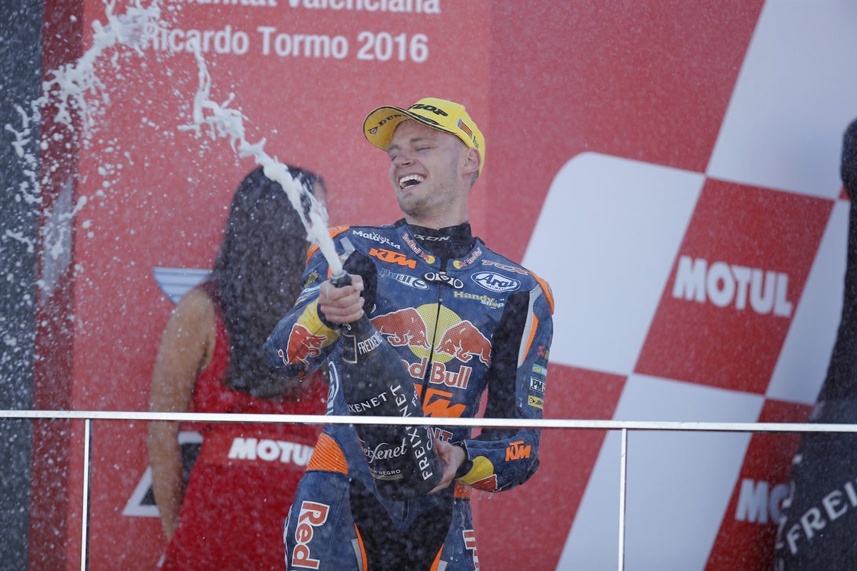 Brad Binder Podium Valencia 2016