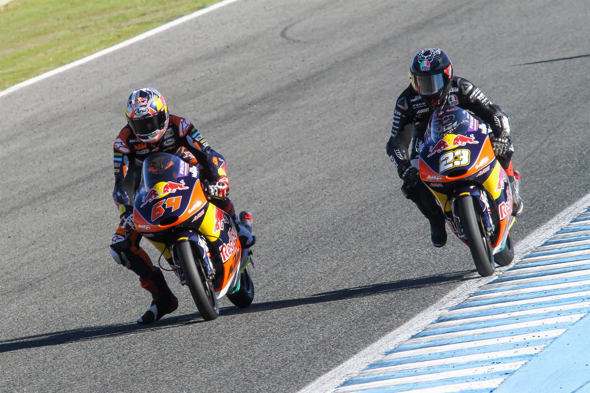 Bo Bendsneyder & Niccolo Antonelli KTM RC 250 GP Jerez 2016