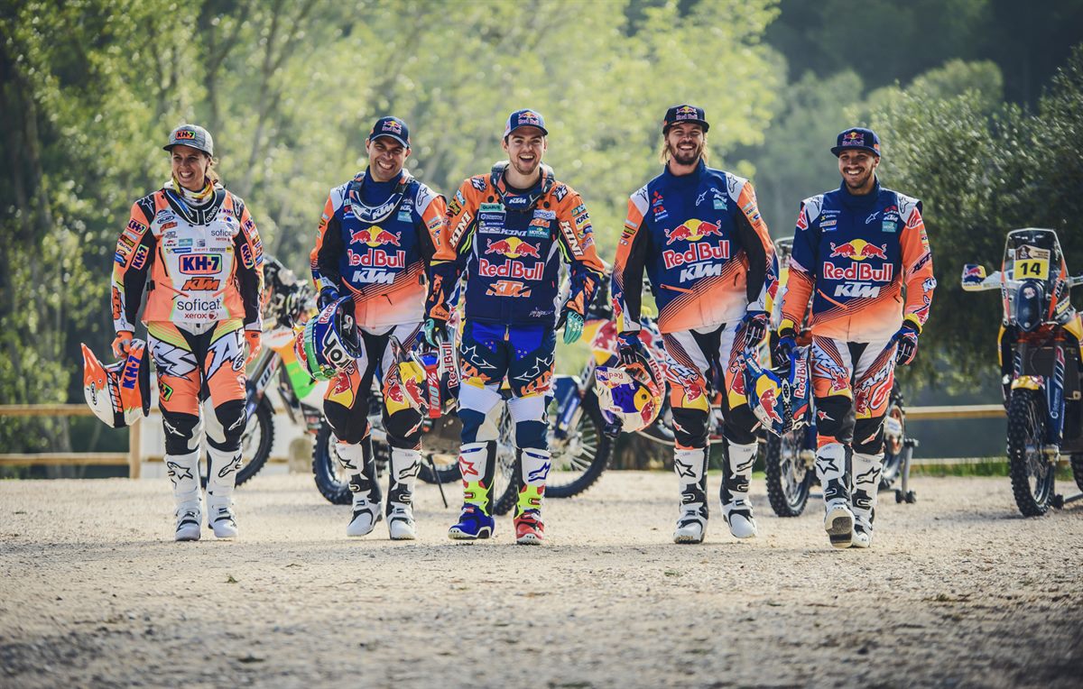 Laia Sanz, Antoine Meo, Matthias Walkner, Toby Price & Sam Sunderland KTM 450 RALLY 2016