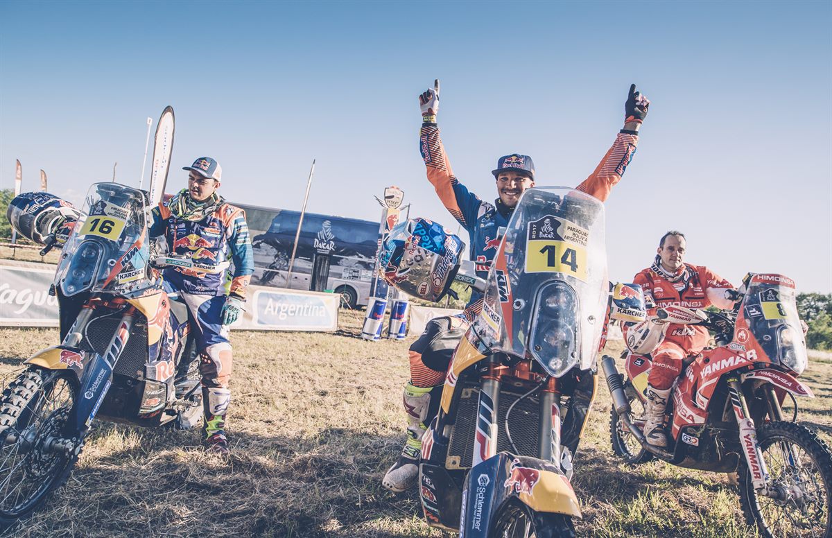 Matthias Walkner,  Sam Sunderland & Gerad Farres Guell KTM 450 RALLY Dakar 2017