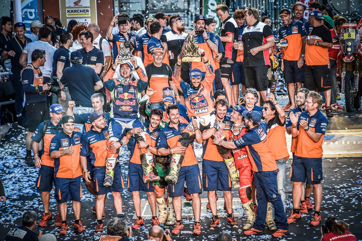 Matthias Walkner, Sam Sunderland, Gerard Farres Guell & Team Podium Dakar 2017
