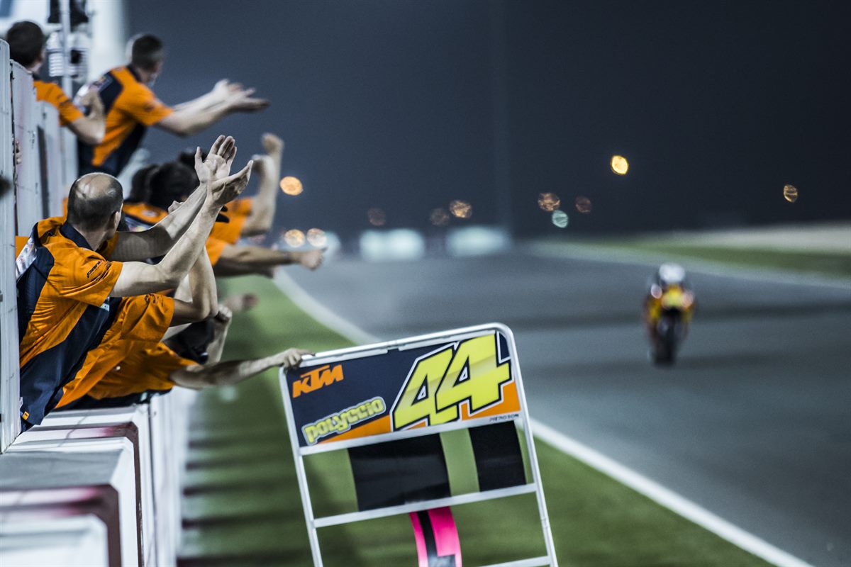 Pol Espargaro & Staff KTM RC16 Pit Lane Losail 2017