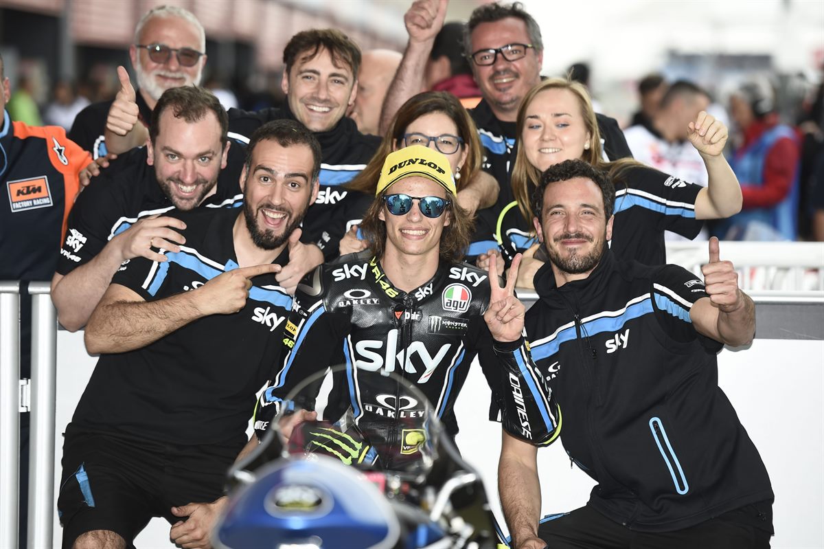 Nicolo Bulega & Team KTM RC250 GP Parc Ferme Termas de Rio Hondo 2017