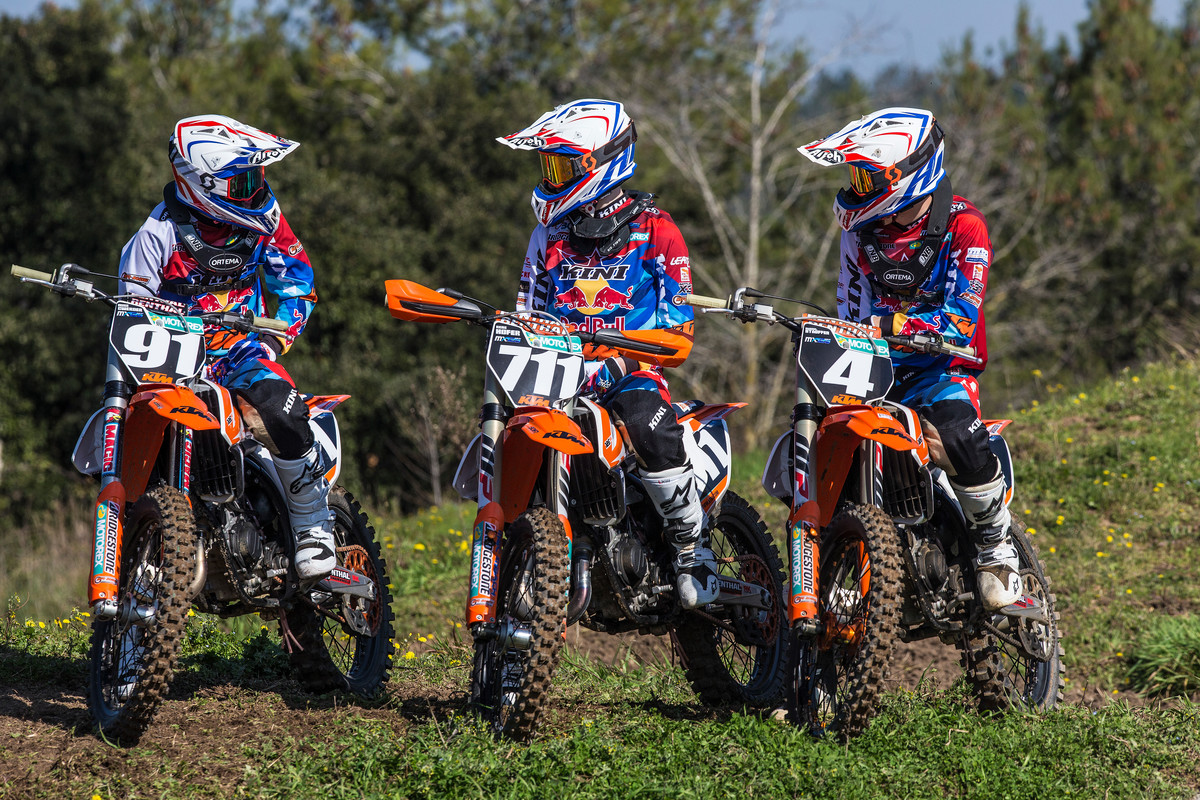 Mike Gwerder, Rene Hofer & Marcel Stauffer KTM 125 SX 2017