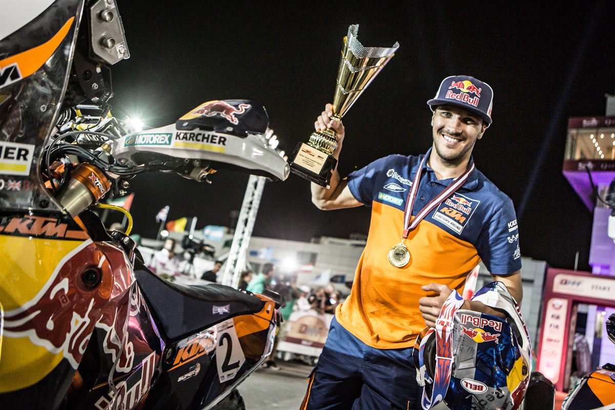 Sam Sunderland KTM 450 RALLY Podium Qatar 2017