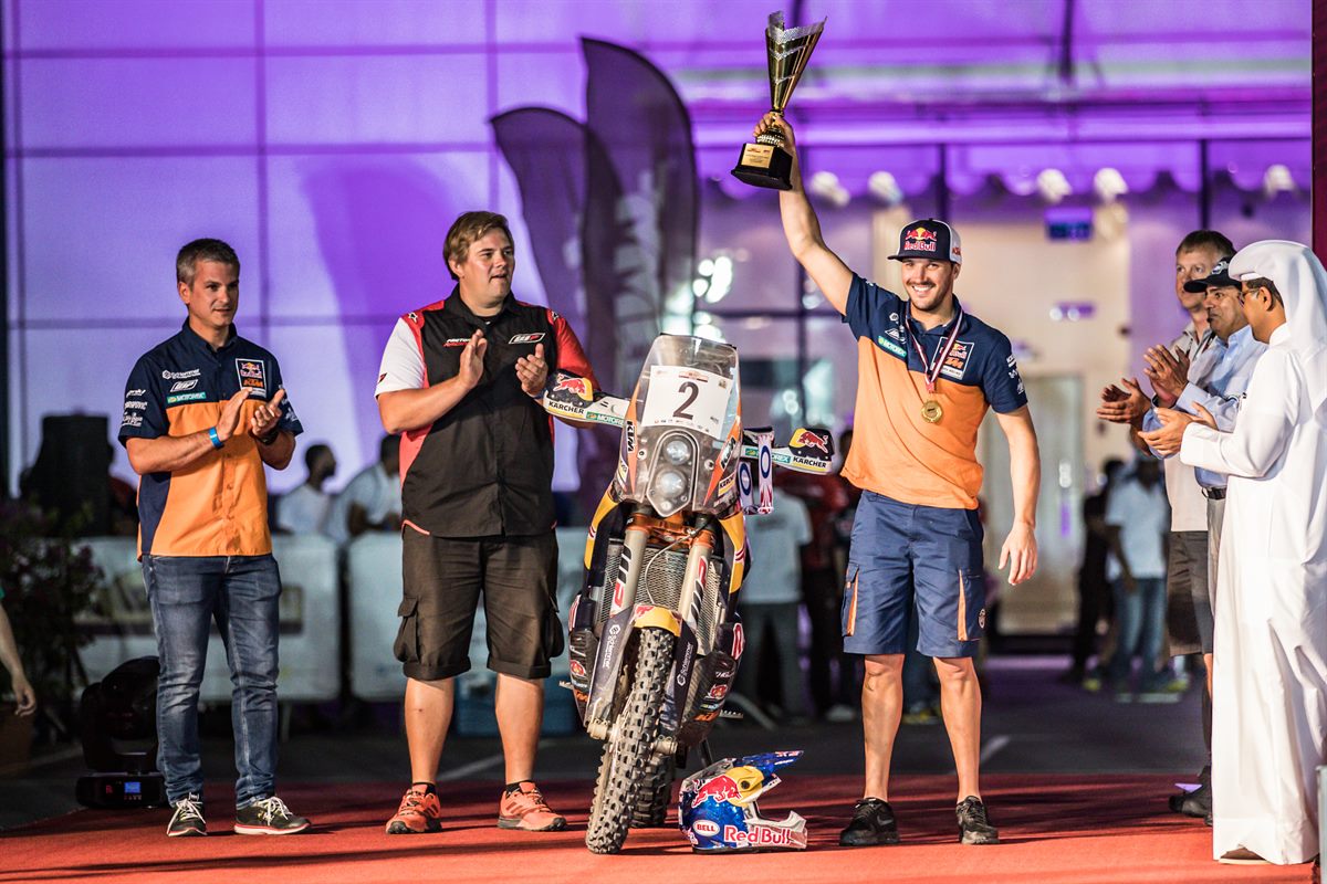 Sam Sunderland KTM 450 RALLY Podium Qatar 2017