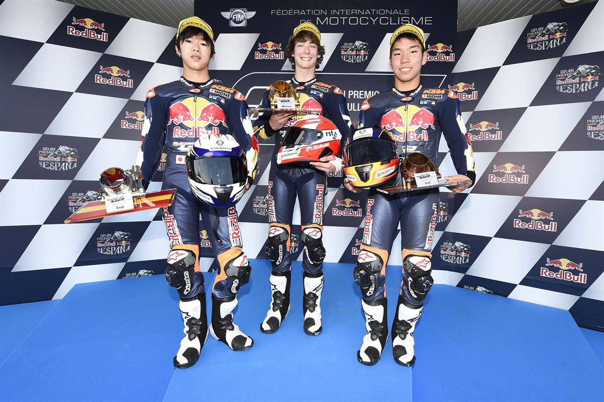 Ai Ogura, Rory Skinner & Kazuki Masaki Podium Jerez 2017