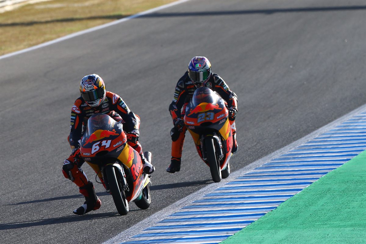 Bo Bendsneyder & Niccolo Antonelli KTM RC250 GP Jerez 2017