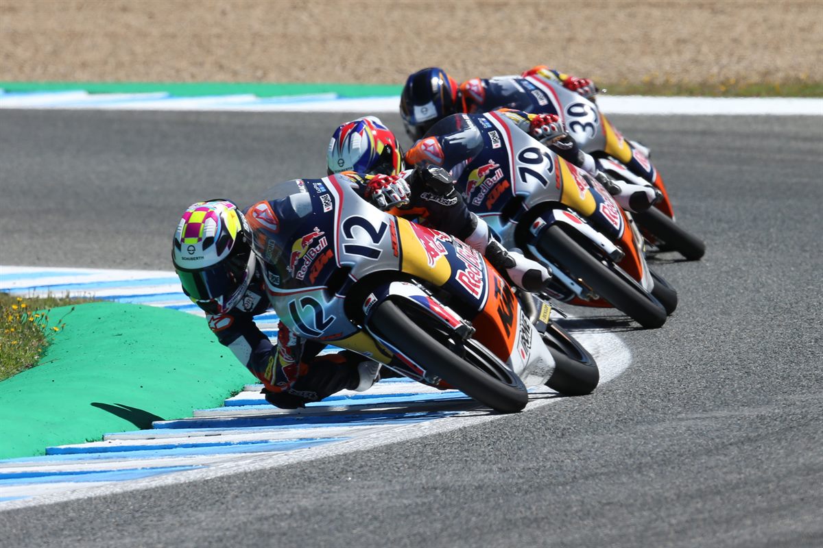 Filip Salač, Ai Ogura & Kazuki Masaki KTM RC250 RB Jerez 2017