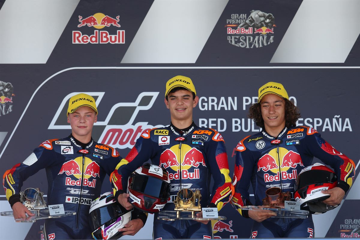 Filip Salač, Aleix Viu & Can Öncü Podium Jerez 2017