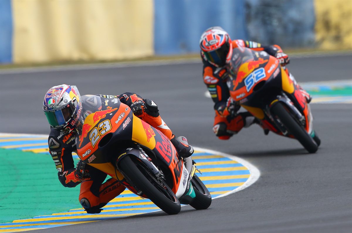 Niccolo Antonelli & Danny Kent KTM RC250 GP Le Mans 2017