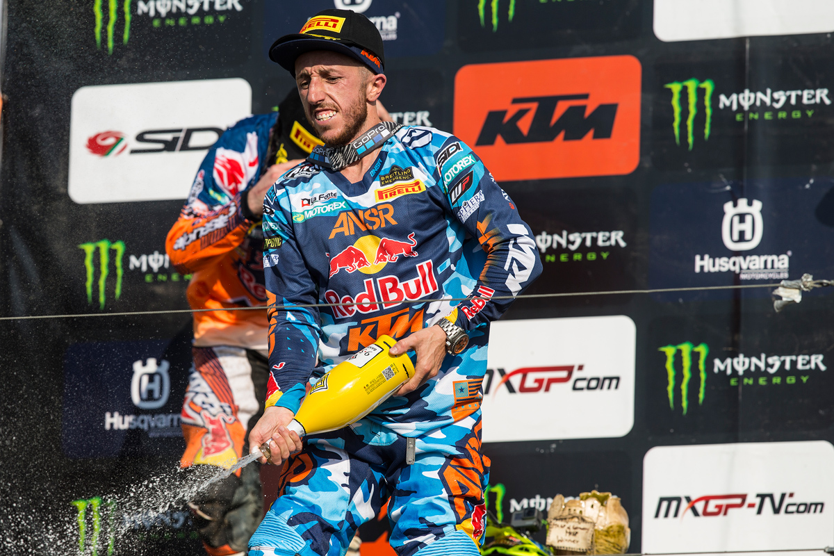 Tony Cairoli podium at Teutschenthal