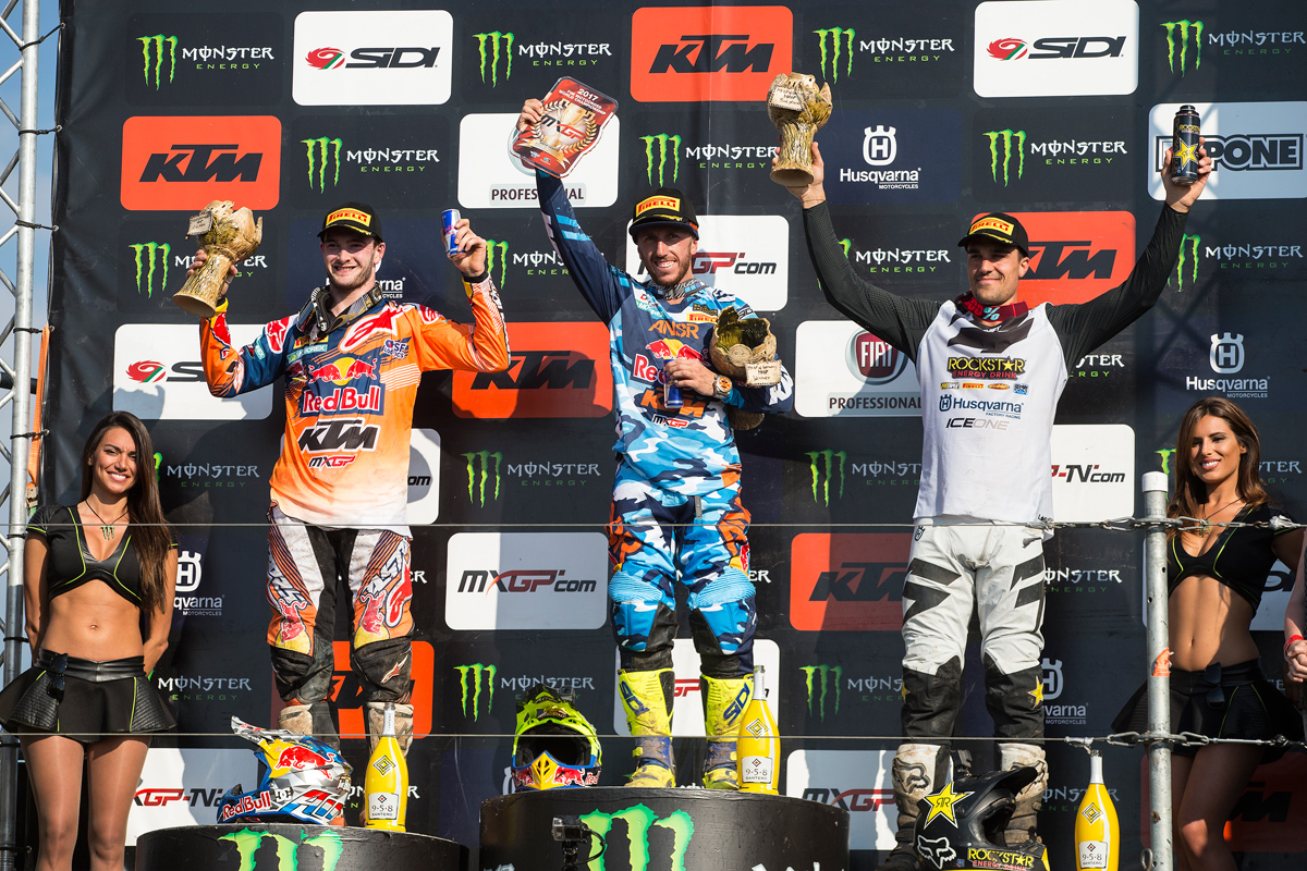 MXGP podium at Teutschenthal