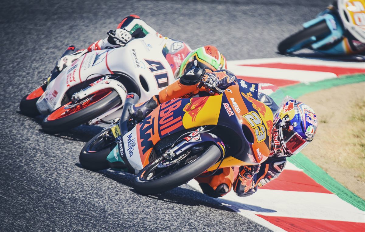 Niccolo Antonelli & Darryn Binder KTM RC250 GP Circuit de Barcelona-Catalunya 2017
