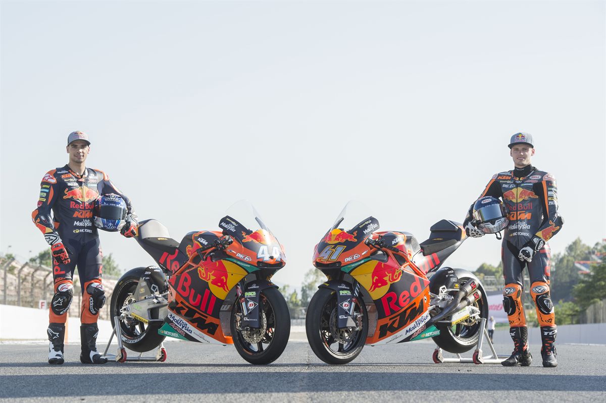 Miguel Oliveira & Brad Binder KTM Moto2 Circuit de Barcelona-Catalunya 2017