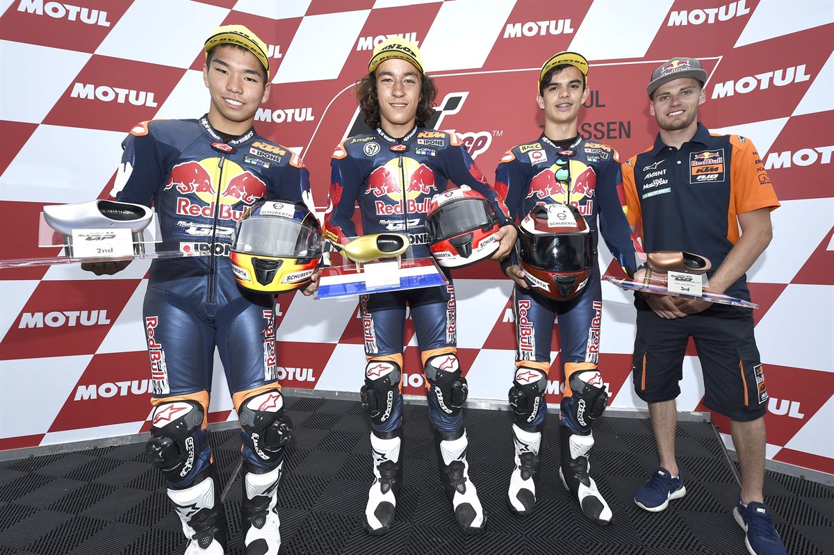 Kazuki Masaki, Can Öncü, Aleix Viu & Brad Binder Podium TT Circuit Assen 2017