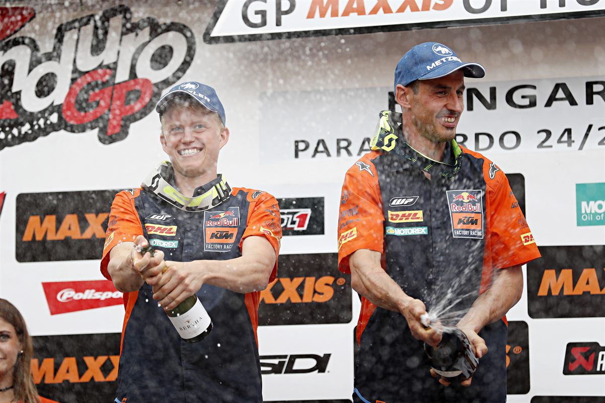 Nathan Watson - Christophe Nambotin - Podium - EnduroGP of Hungary, 2017