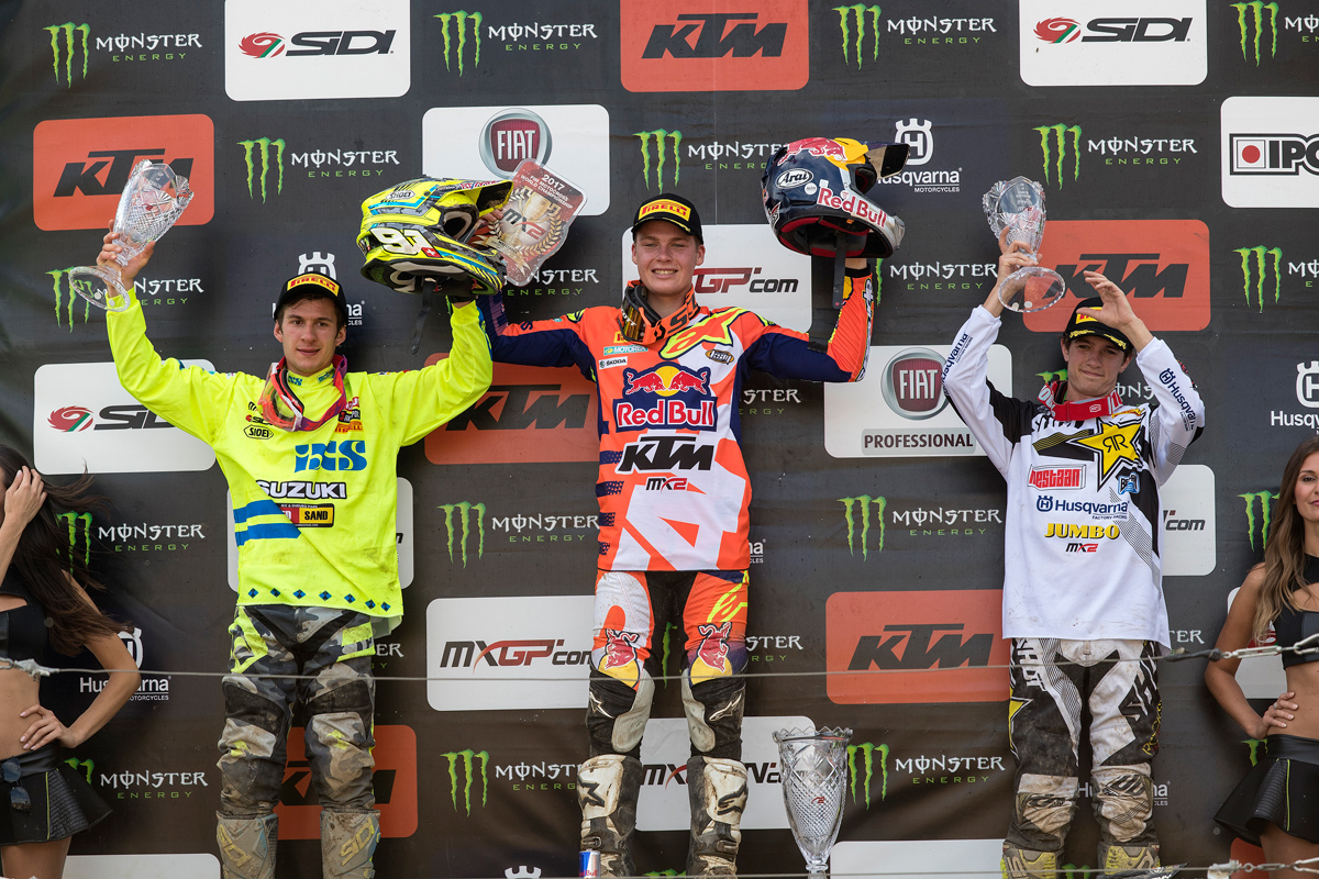 MX2 podium at Loket