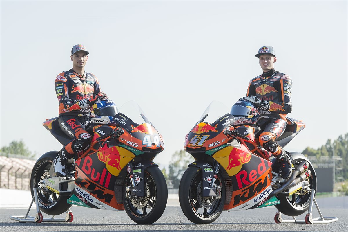 Miguel Oliveira & Brad Binder KTM Moto2 Circuit de Barcelona-Catalunya 2017