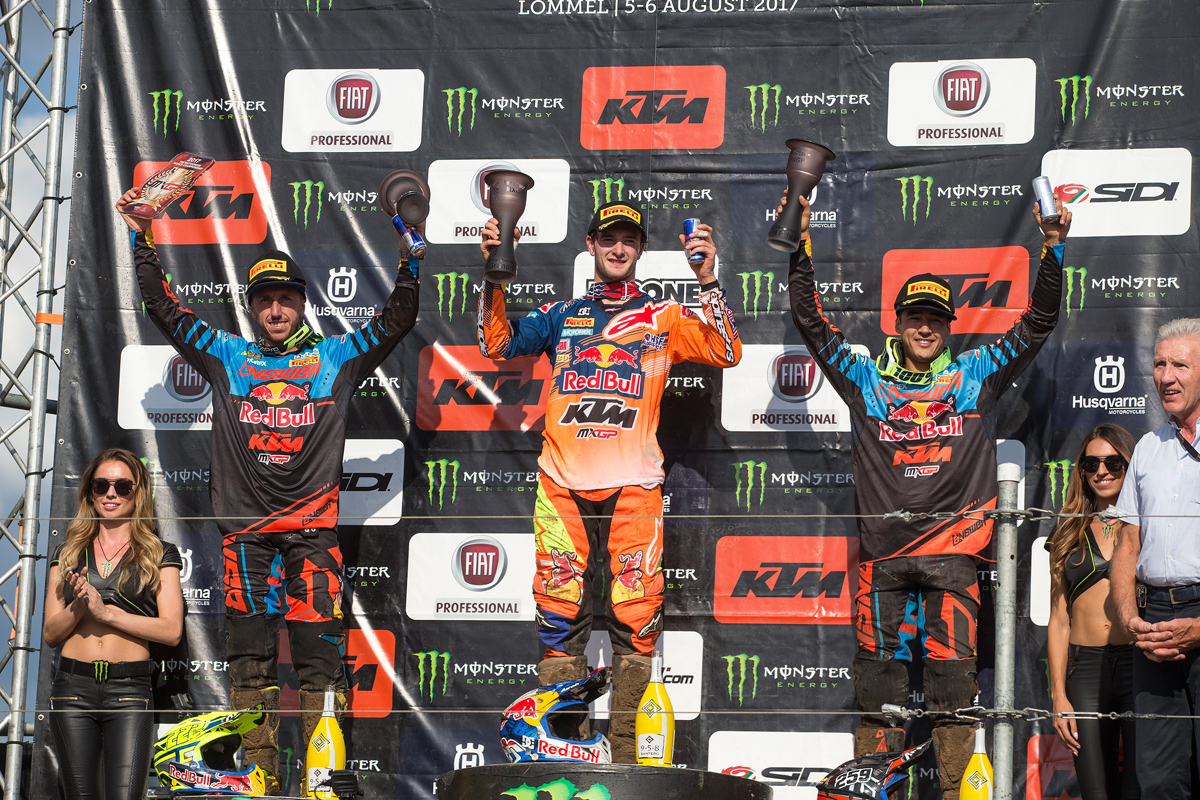MXGP Podium at Lommel