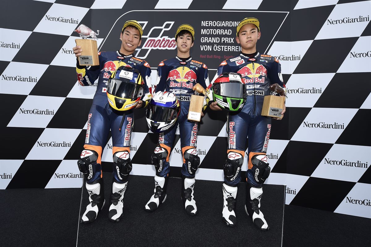 Kazuki Masaki, Ai Ogura & Ryusei Yamanaka Podium Red Bull Ring Spielberg 2017