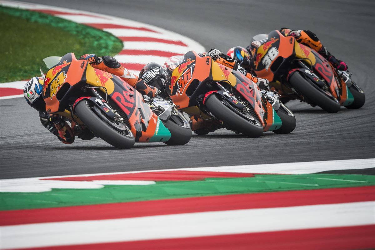 Pol Espargaro, Mika Kallio & Bradley Smith KTM RC16 Red Bull Ring Spielberg 2017
