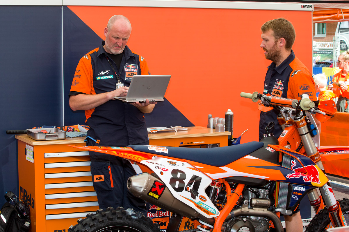 Red Bull KTM Factory Racing at work Uddevalla