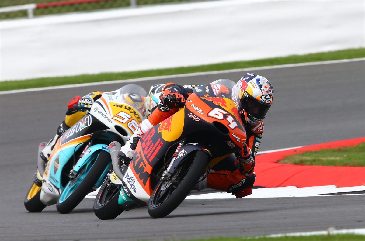 Bo Bendsneyder & Juanfran Guevara KTM RC250 GP Silverstone Circuit 2017