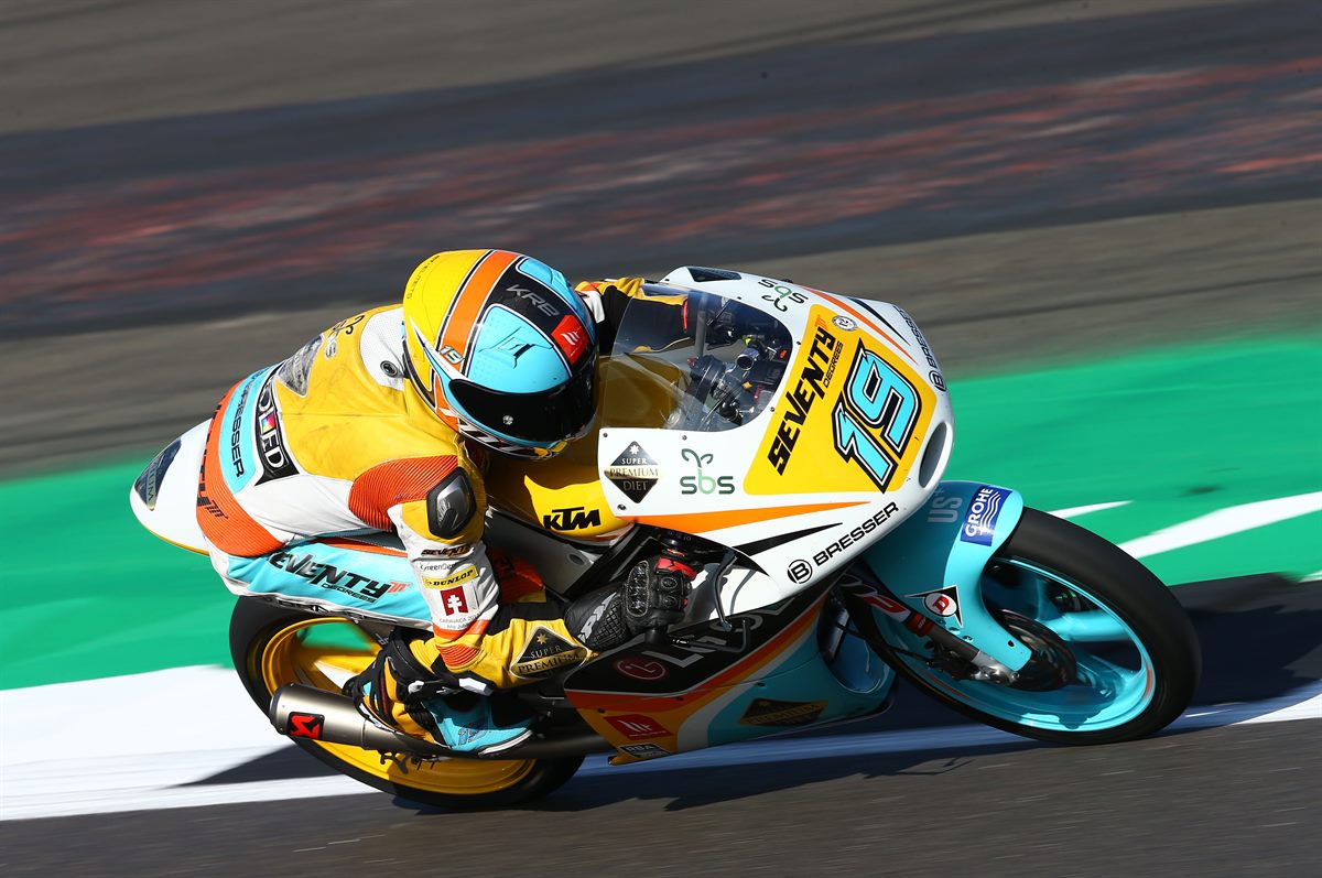 Gabriel Rodrigo KTM RC250 GP Silverstone Circuit 2017