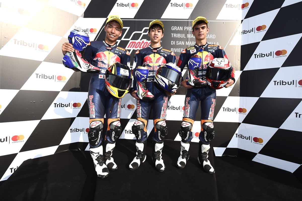 Kazuki Masaki, Ai Ogura & Alex Viu Podium Misano World Circuit 2017