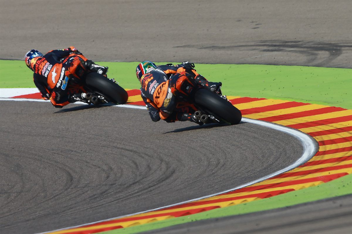 Miguel Oliveira & Brad Binder KTM Moto2 MotorLand Aragon 2017