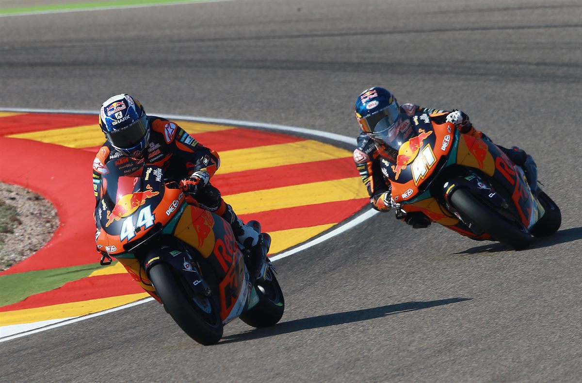 Miguel Oliveira & Brad Binder KTM Moto2 MotorLand Aragon 2017