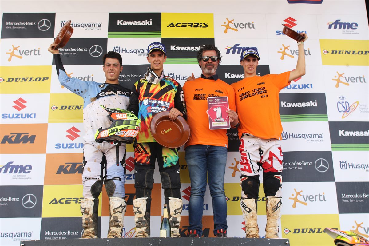 Podio MX2_Cto. España Motocross_La Bañeza