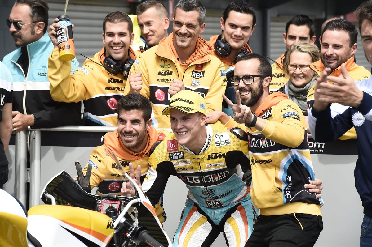 Gabriel Rodrigo & Team KTM RC250 GP Parc Ferme Phillip Island 2017