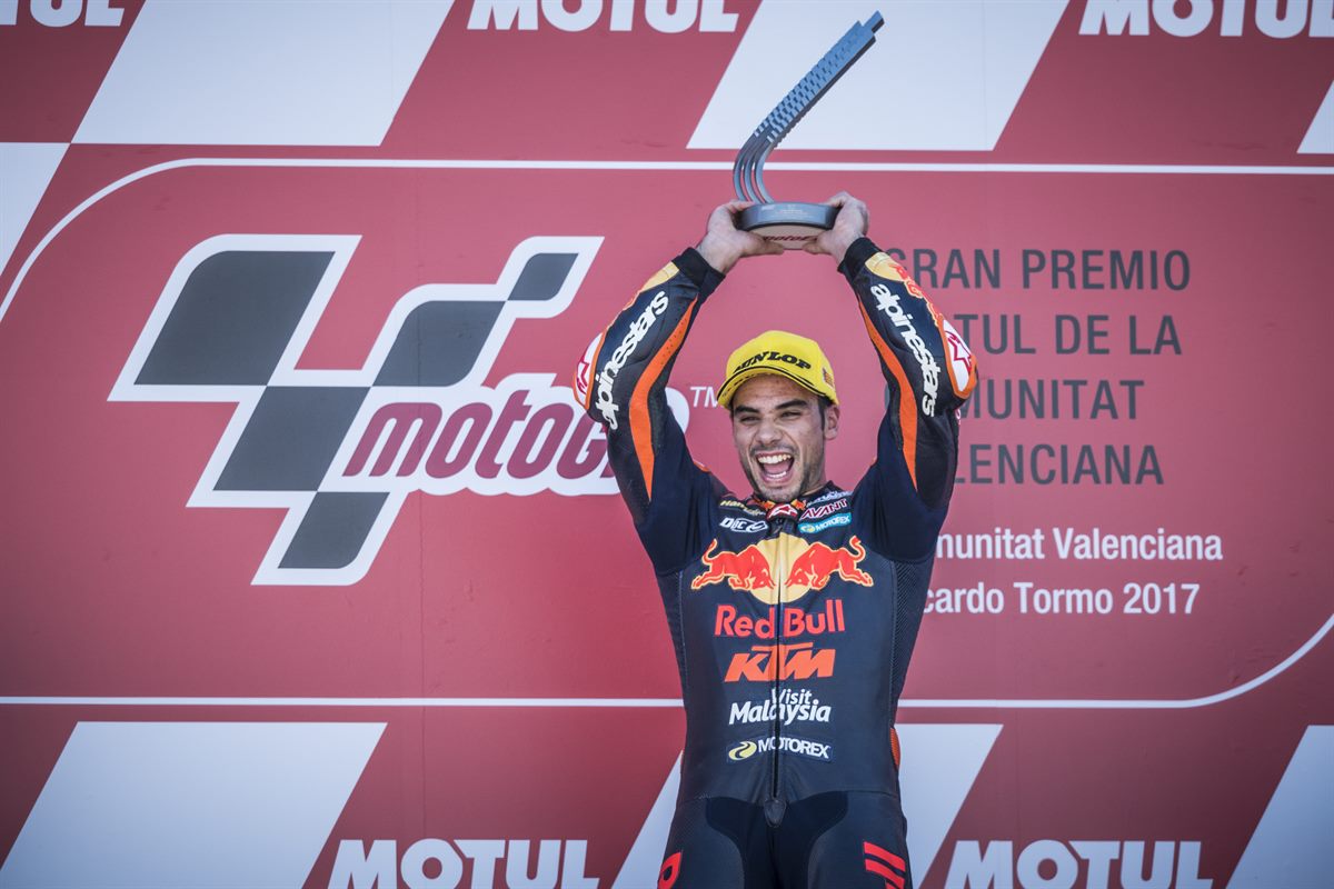 Miguel Oliveira Podium Comunitat Valenciana Ricardo Tormo 2017