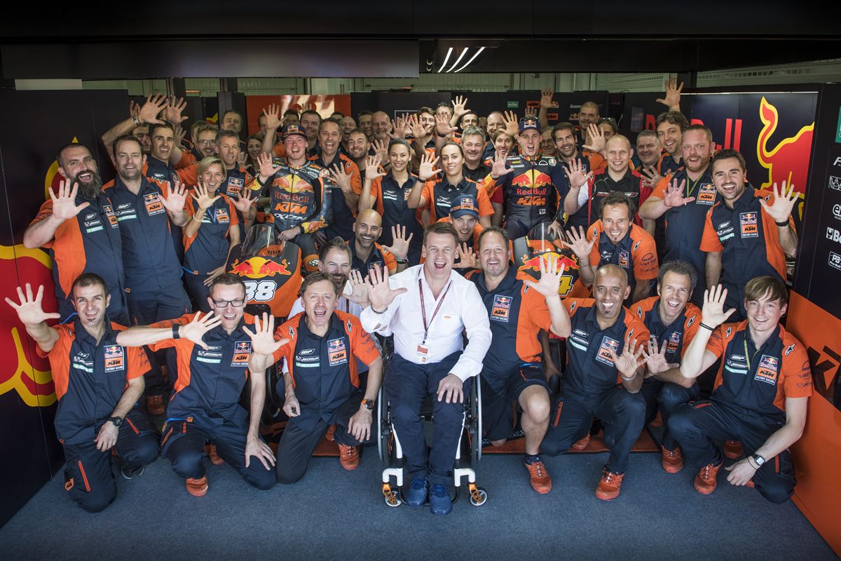 Bradley Smith, Mika Kallio, Pol Espargaro & Team KTM RC16 Box Comunitat Valenciana Ricardo Tormo 2017