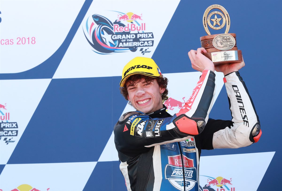 Marco Bezzecchi Podium Circuit Of The Americas 2018