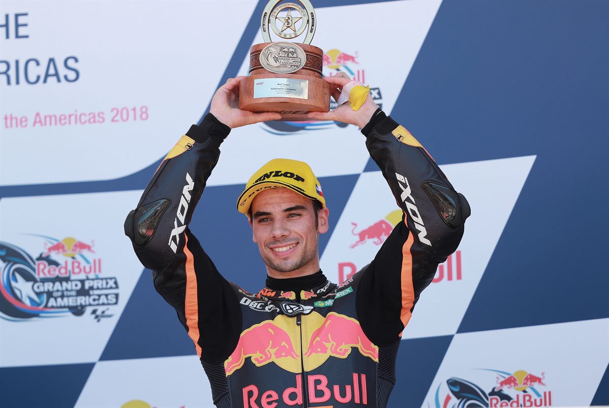 Miguel Oliveira Podium Circuit Of The Americas 2018