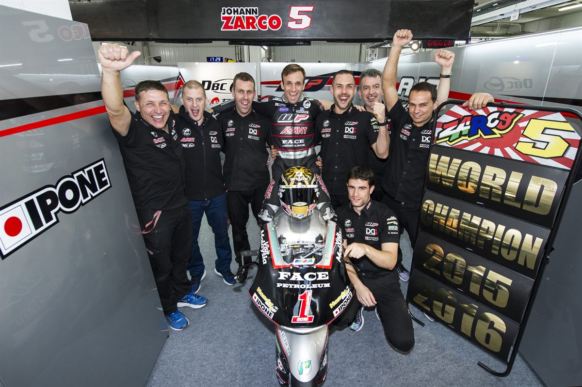 Johann Zarco & Ajo Motorsports Box Valencia 2016