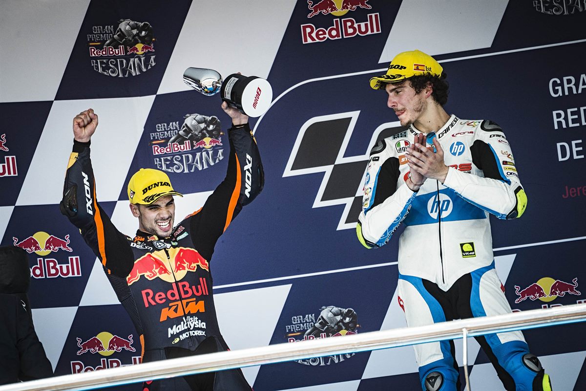 Miguel Oliviera Podium Circuito de Jerez 2018