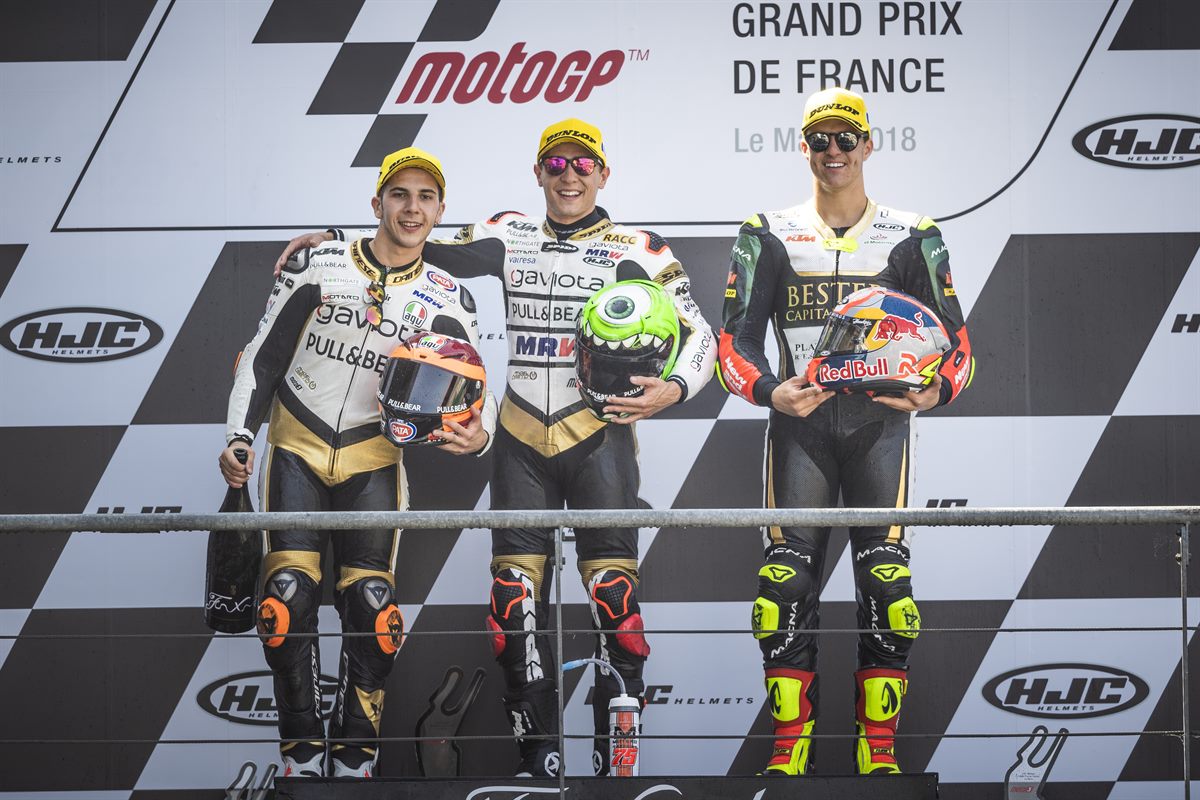 Andrea Migno, Albert Arenas & Marcos Ramirez Podium Le Mans 2018