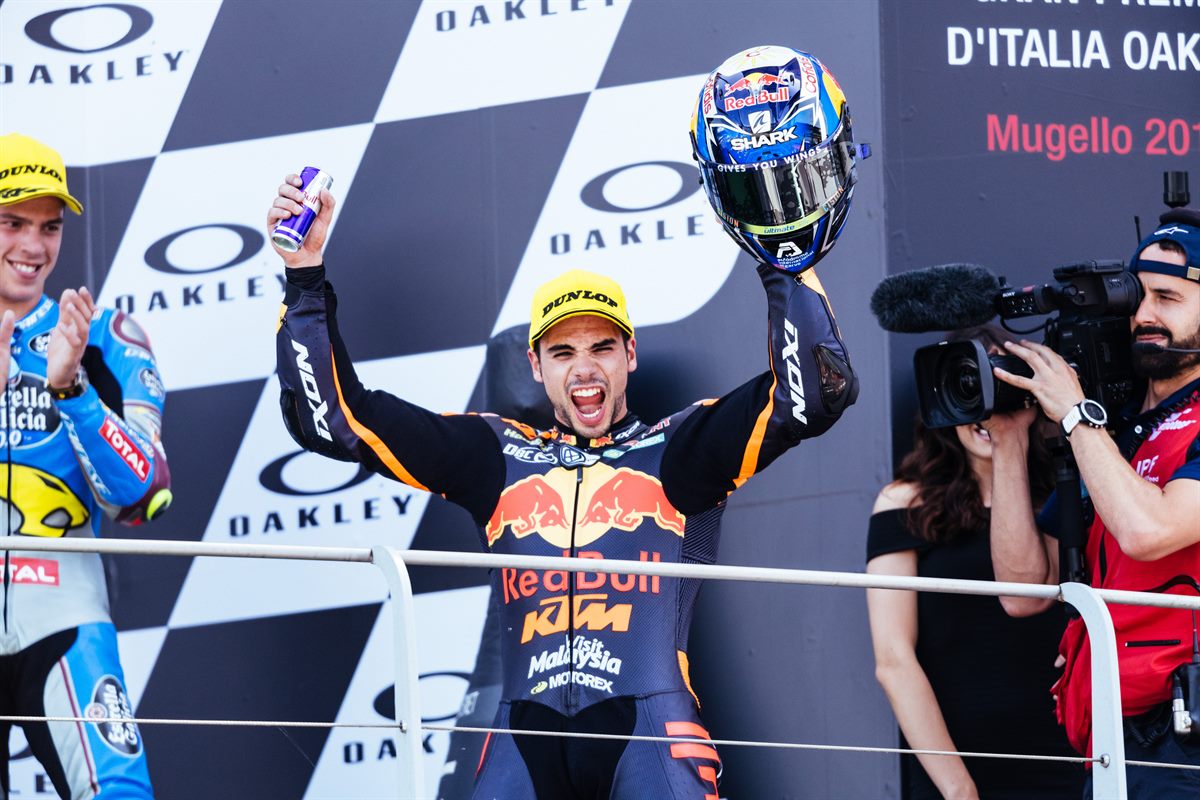 Miguel Oliveira Podium Autodromo del Mugello 2018