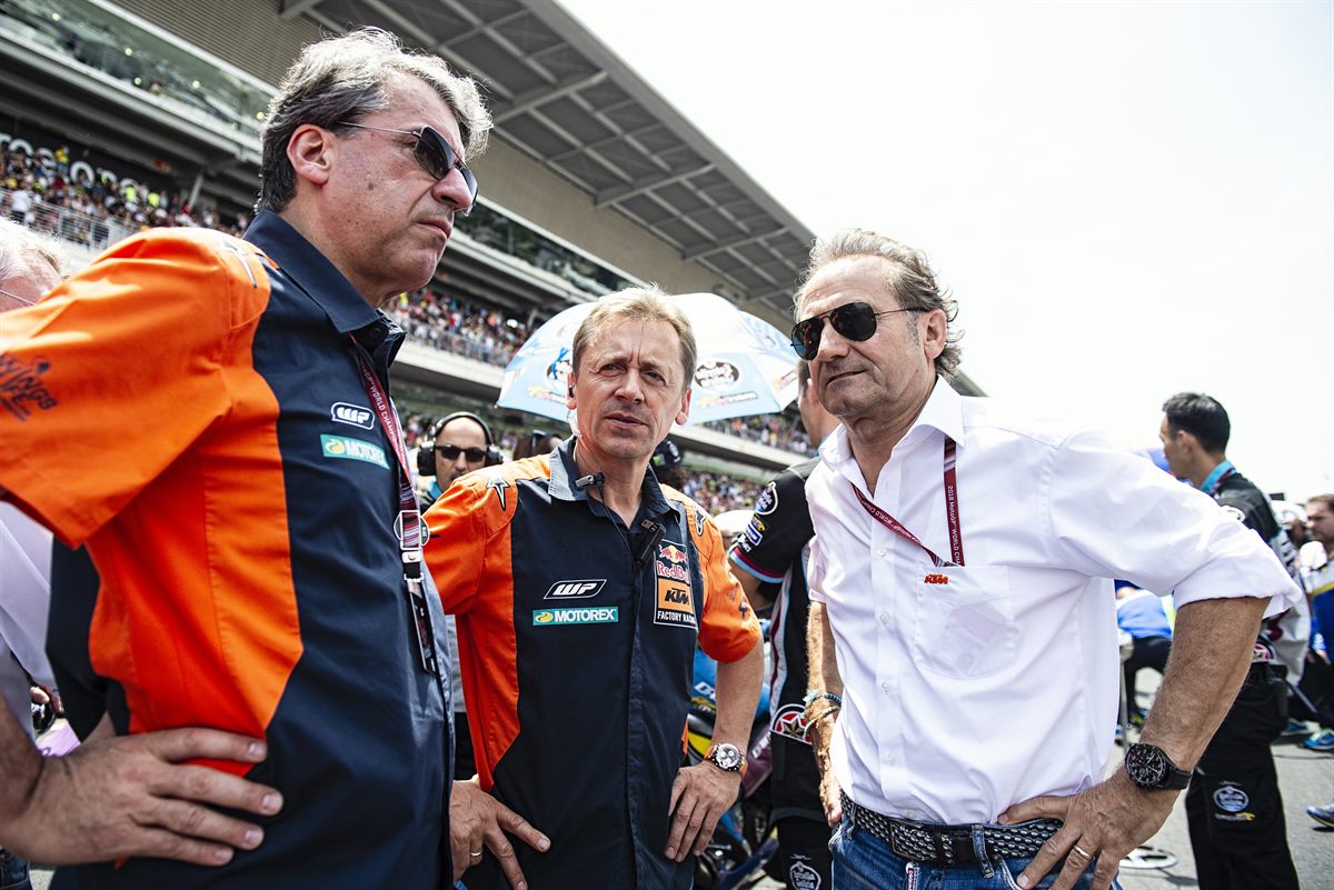 Stefan Pierer, Mike Leitner & Hubert Trunkenpolz Start Circuit de Barcelona-Catalunya 2018