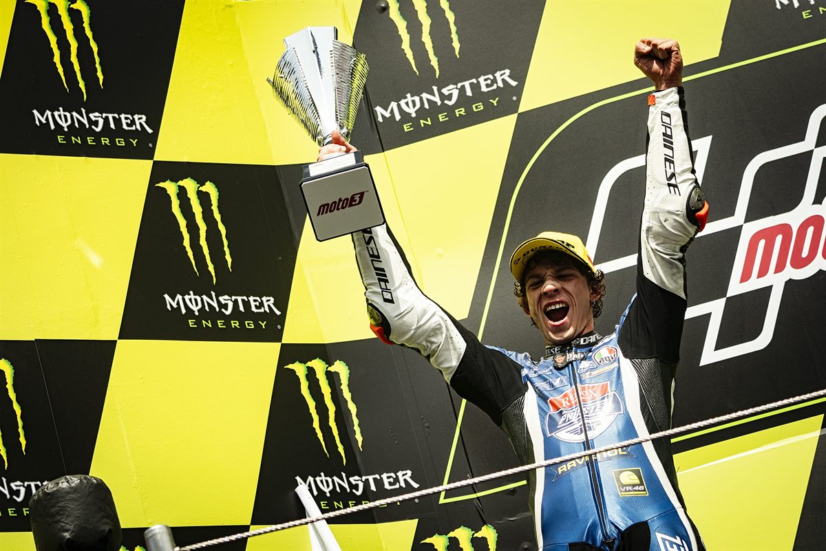 Marco Bezzecchi Podium Circuit de Barcelona-Catalunya 2018