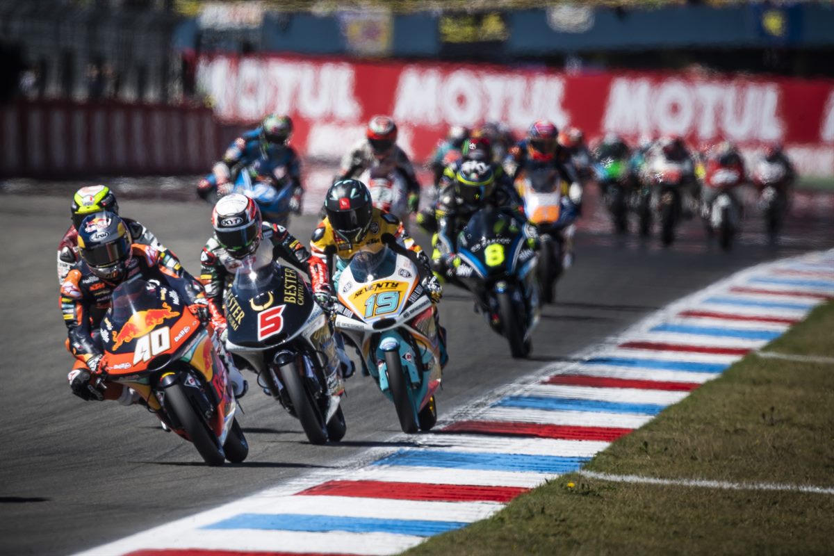 Darryn Binder, Jaume Masia & Gabriel Rodrigo KTM RC250 GP TT Circuit Assen 2018