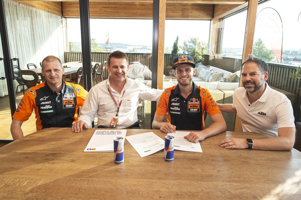 Aki Ajo, Pit Beirer, Brad Binder & Jens Hainbach Red Bull Energy Station Sachsenring 2019
