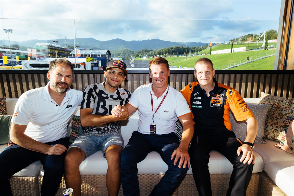 Jens Hainbach, Jorge Martin, Pit Beirer & Aki Ajo Red Bull Energy Station Mugello 2018