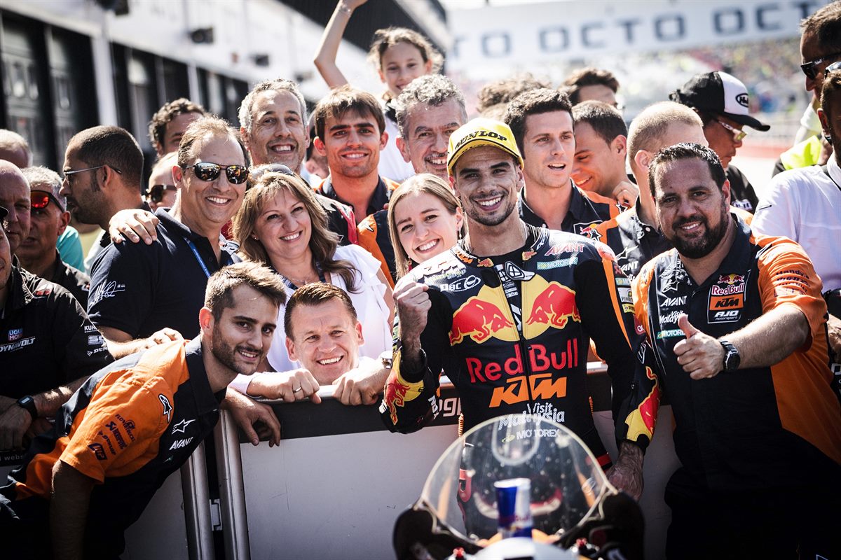 Miguel Oliveira & Team KTM Moto2 Parc Ferme Misano World Circuit Marco Simoncelli 2018