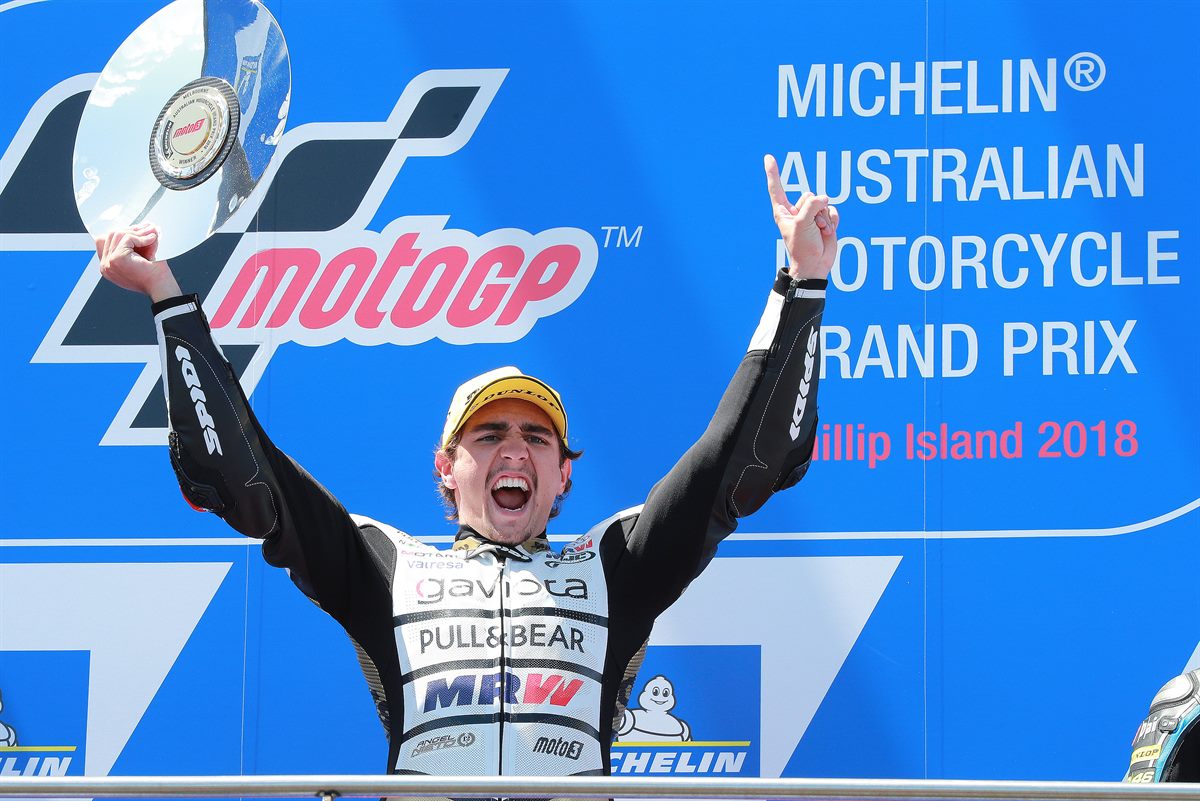 Albert Arenas Podium Phillip Island 2018