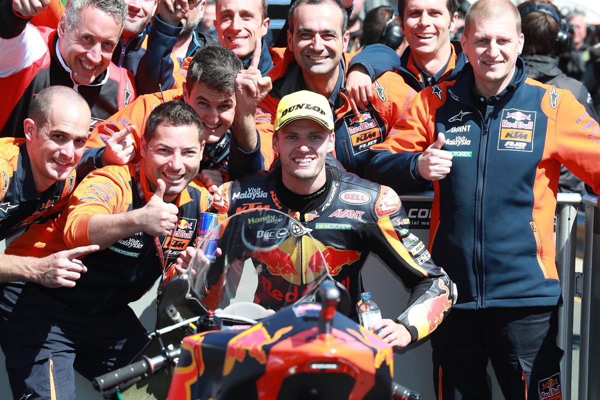 Brad Binder & Team KTM Moto2 Parc Ferme Phillip Island 2018